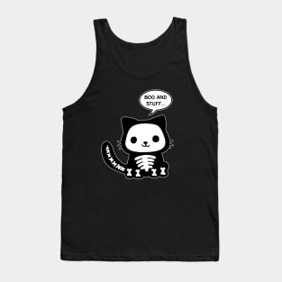 Halloween skelton cat Tank Top